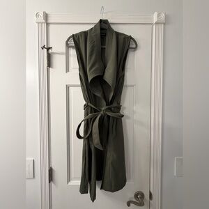 Olive Green Sleeveless Vest